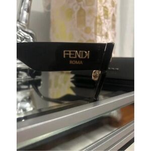 Fendi Black and Gold Sunglasses